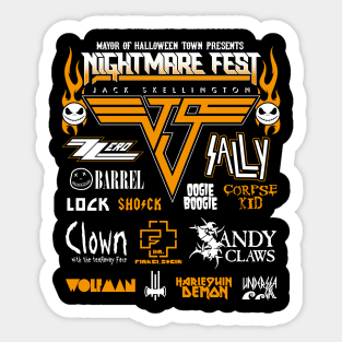 Nightmare Fest - Nightmare Before Music Sticker